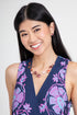 Double Silver Pebble Necklace with Matching Earring